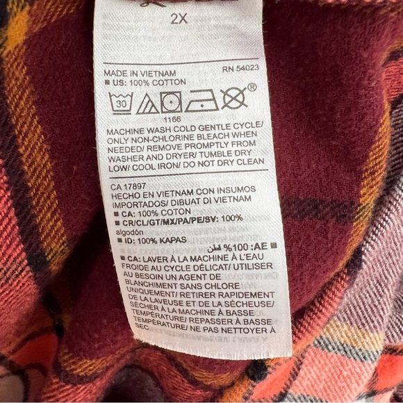 Old Navy Swiftie Evermore The Boyfriend Shirt size 2X Plaid Flannel Button Up - Picture 5 of 5